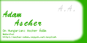 adam ascher business card